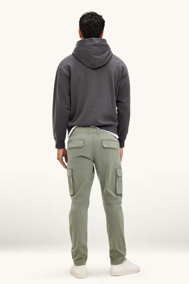 Men - Cargo trousers - light green