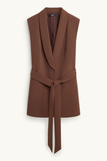 Donna - Gilet business - regular fit - marrone