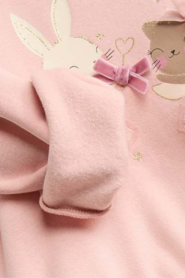 Nena - Conill gat i llaç - dessuadora - efecte brillant - rosa pastel