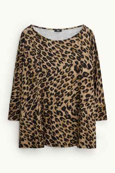 Women - T-shirt - beige / brown