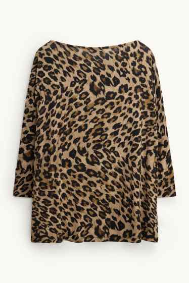 Women - T-shirt - beige / brown