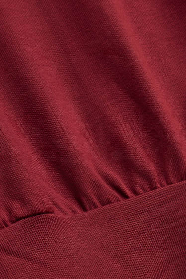Donna - Maglia a maniche lunghe - slim fit - rosso