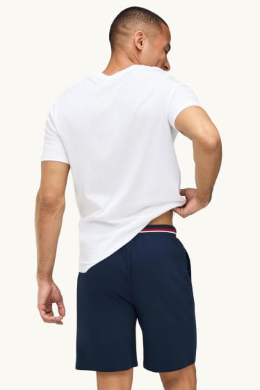 Herren - Pyjamashorts - dunkelblau