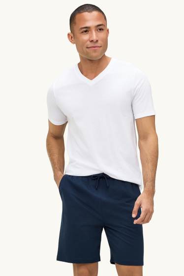 Herren - Pyjamashorts - dunkelblau