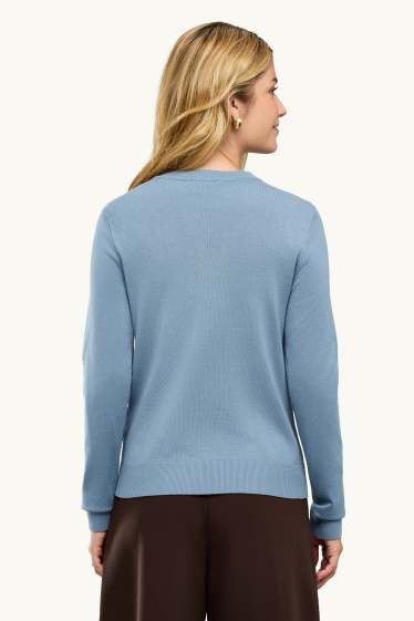 Damen - Strickjacke - hellblau