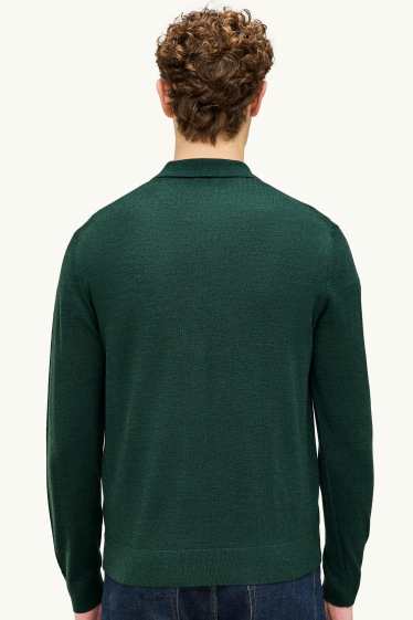 Uomo - Maglione in lana merino - verde