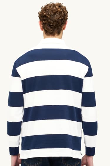 Hommes - Sweat - bleu foncé / blanc