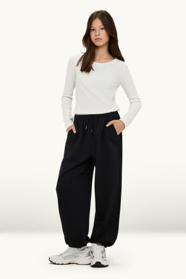 Bambine - Pantaloni sportivi - nero
