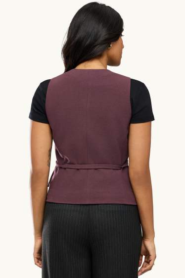 Donna - Gilet business - slim fit - bordeaux