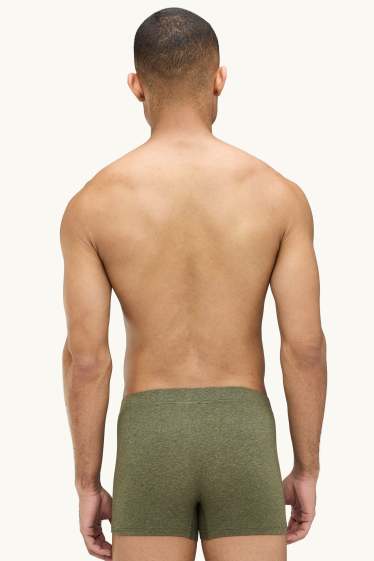 Hommes - Lot de 3 - caleçons - jersey - vert chiné