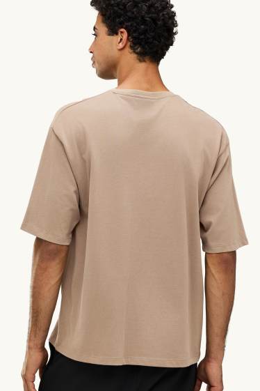 Herren - T-Shirt - Oversized - beige