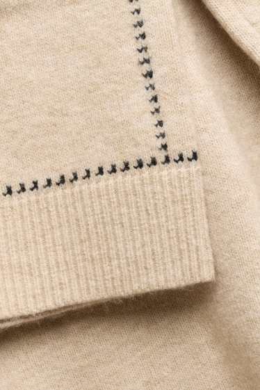 Damen - Strickkleid - Straight Fit - beige
