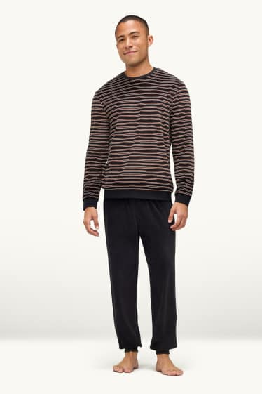 Men - Velvet pyjamas - black