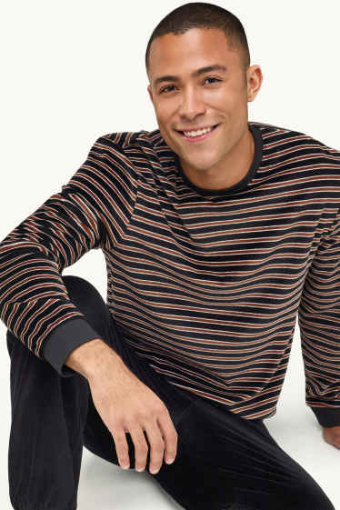 Men - Velvet pyjamas - black