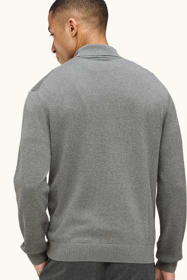 Hommes - Pull à col roulé - gris