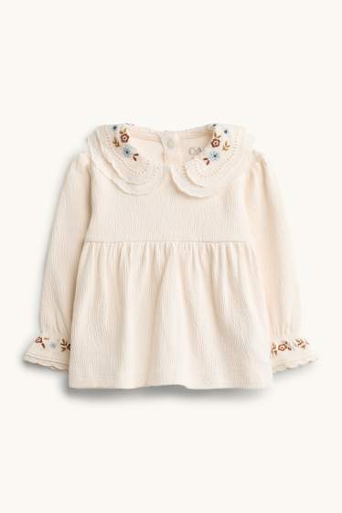 Baby Mädchen - Baby-Outfit - 3 teilig - braun / cremeweiß