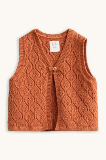 Baby Mädchen - Baby-Outfit - 3 teilig - braun / cremeweiß