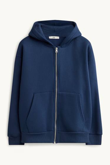 Children Boys - Sweatshirt with zipper - dark blue