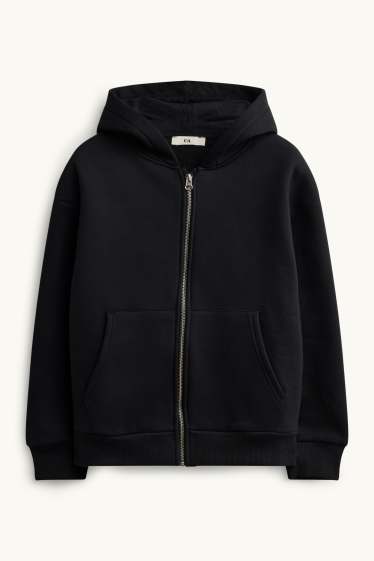Children Boys - Sweatshirt with zipper - black