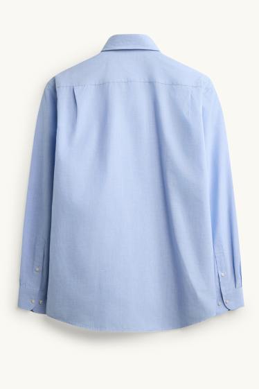 Hommes - Ensemble - chemise de bureau et cravate - 2 pièces - bleu clair