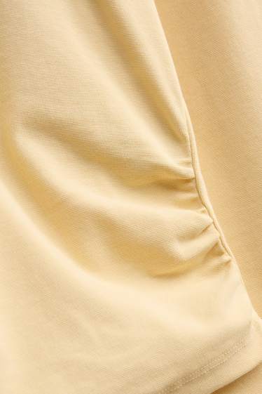 Femmes - Haut à manches longues - slim fit - jaune clair