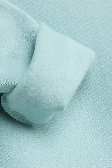 Bébés filles - Fleur - robe pour bébé - look 2-en-1 - blanc / bleu clair