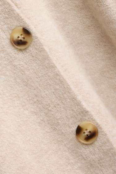 Damen - Strickjacke - hellbeige