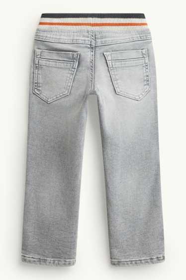 Children Boys - Straight jeans - thermal jeans - LYCRA® - denim-light gray