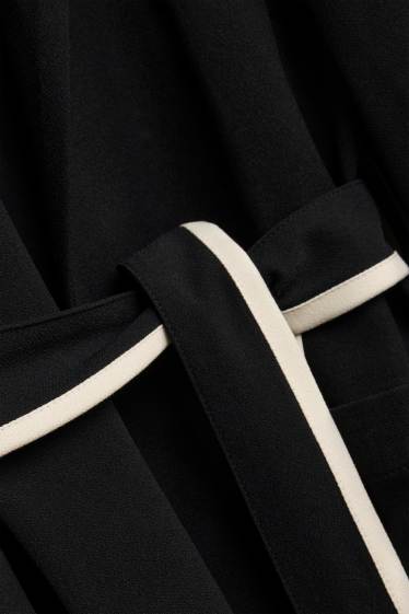 Donna - Blazer lungo - relaxed fit - nero / bianco