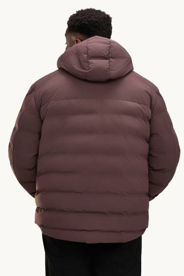 Herren - Funktions-Steppjacke mit Kapuze - gefüttert - braun