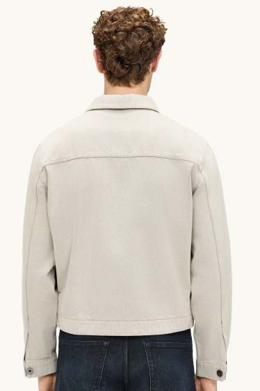 Men - Denim jacket - light gray