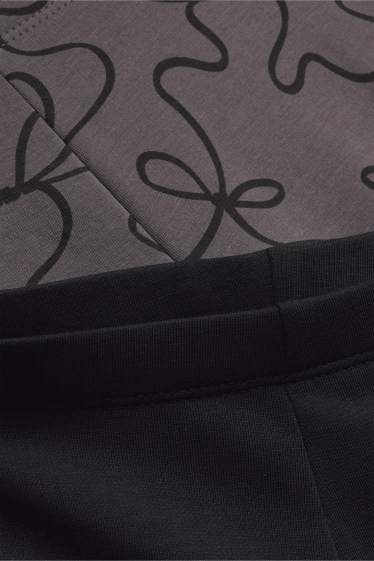 Kinderen: meisjes - Set van 2 - flared legging - grijs / zwart