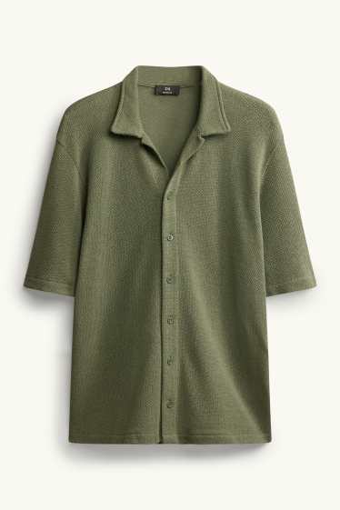 Uomo - Camicia - verde scuro