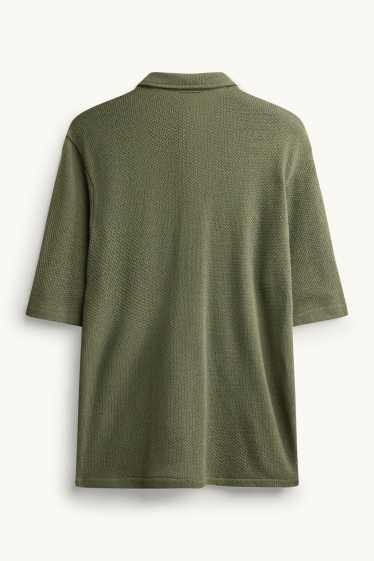 Uomo - Camicia - verde scuro
