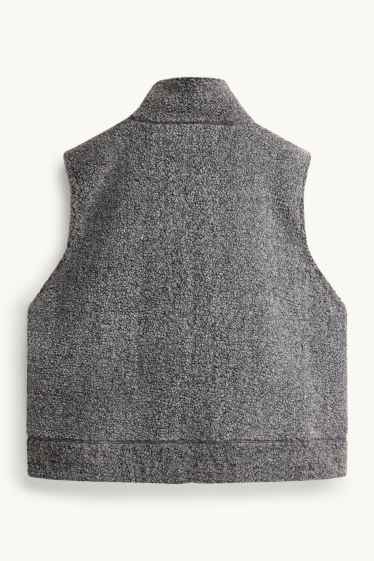 Femei - Veste de fleece - gri melanj