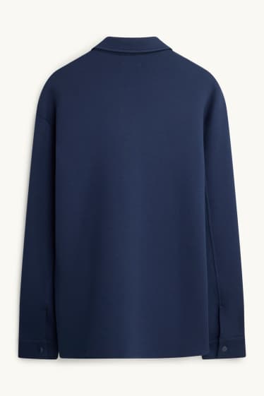Hommes - Chemise - relaxed fit - col kent - bleu foncé