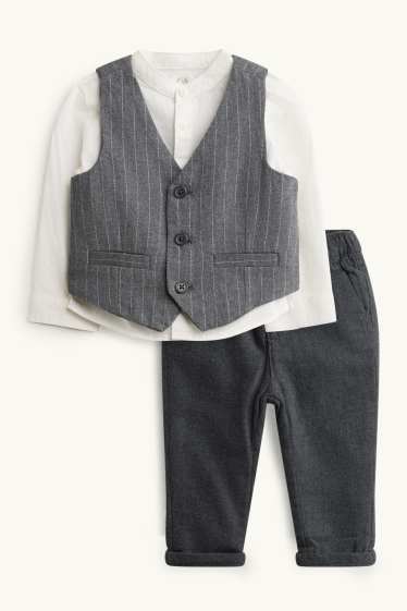 Bébés garçons - Tenue bébé - 3 pièces - mélange gris foncé
