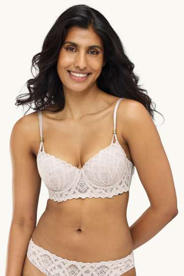 Dames - BH met beugels - DEMI - voorgevormd - taupe