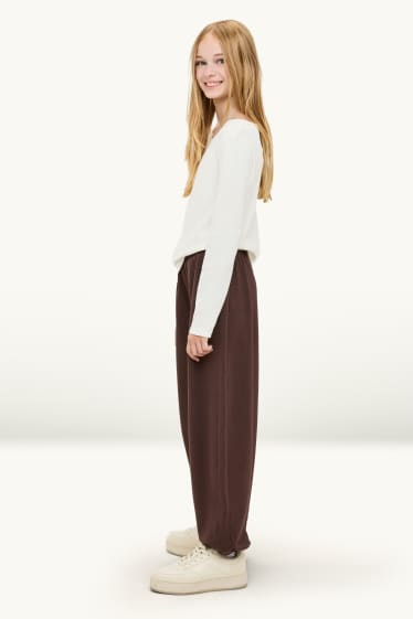 Bambine - Pantaloni sportivi - marrone