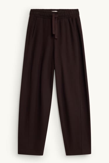 Femmes - Pantalon de jogging en maille - marron foncé