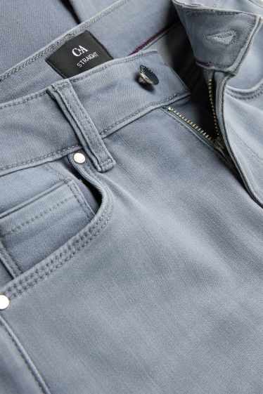 Femei - Straight jeans - talie medie - denim-albastru gri