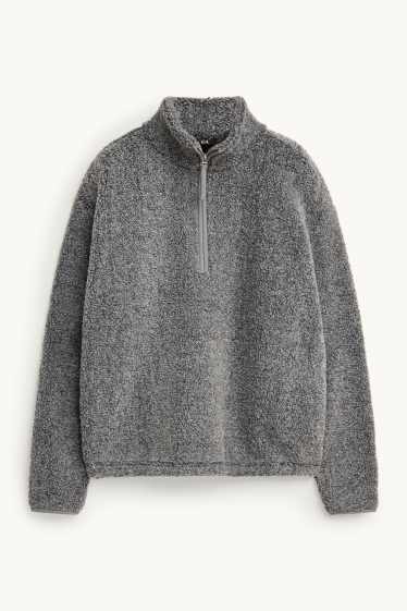 Women - Fleece jumper - gray-melange
