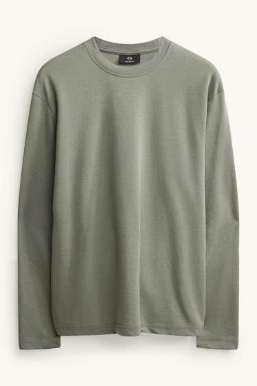 Home - Samarreta de màniga llarga - relaxed fit - verd jaspiat