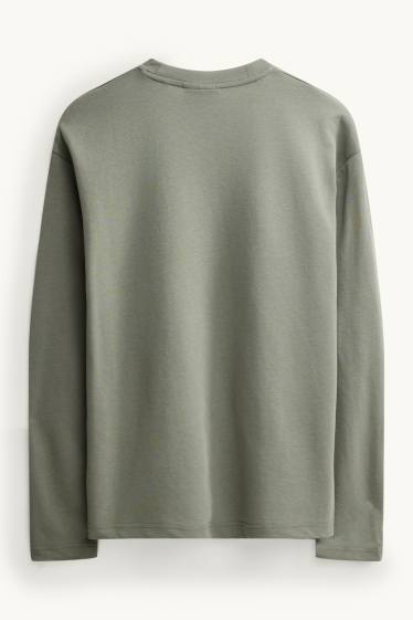 Home - Samarreta de màniga llarga - relaxed fit - verd jaspiat