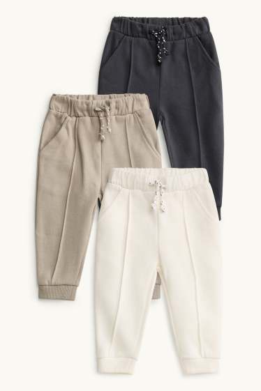 Baby Boys - Multipack of 3 - baby joggers - cremewhite