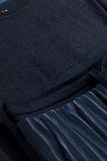 Hommes - Pyjama en polaire - bleu foncé
