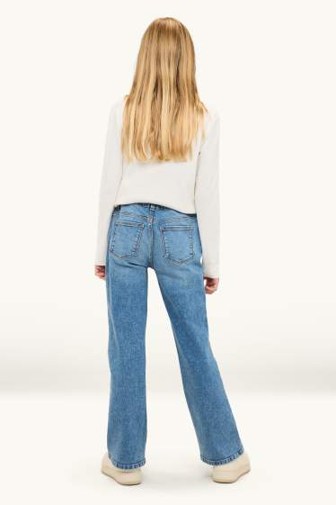 Kinderen: meisjes - Bootcut jeans - LYCRA® - jeansblauw