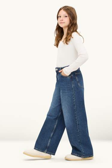 Children Girls - Baggy jeans - blue denim