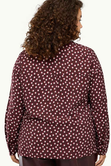 Femmes - Chemisier - à pois - marron