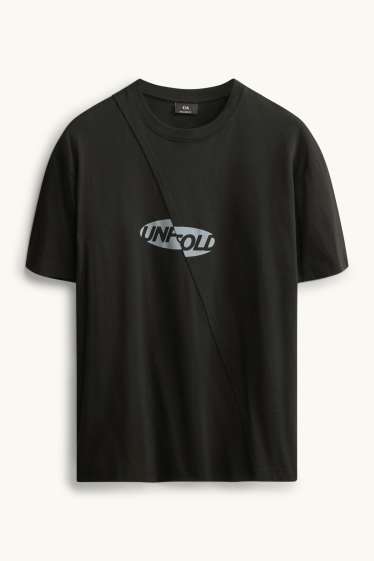 Uomo - T-shirt - relaxed fit - nero